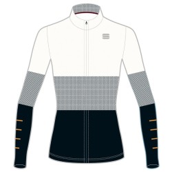Varme kvinnor Stickad jersey Sportful Squadra W vit / svart